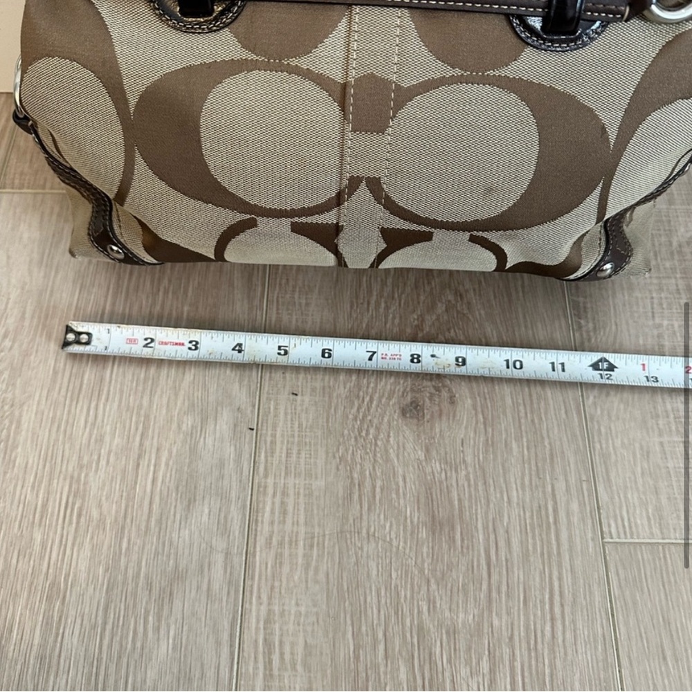 Coach Brown and Tan Signature Tote - Picture 8 of 8